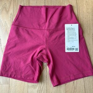 lululemon raspberry coulis align short 6”